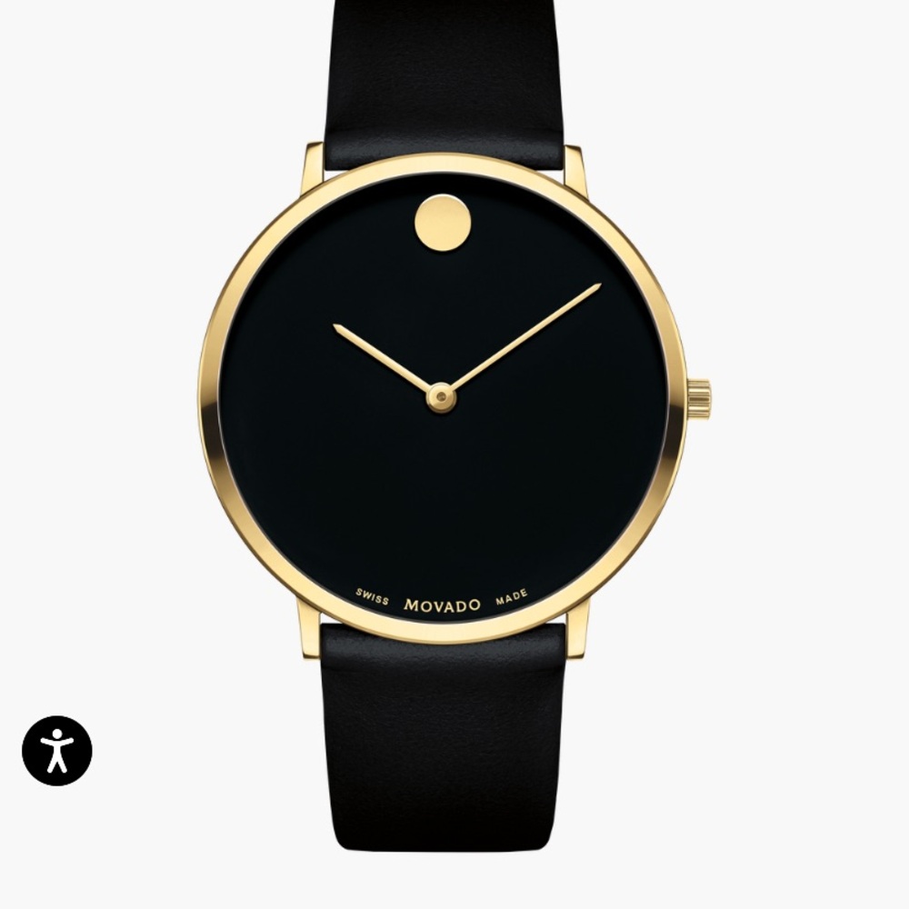 Movado Gold and Black Watch